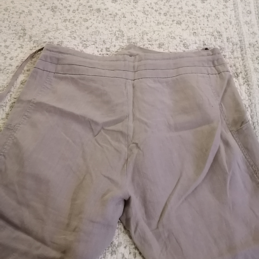 Oxmo 100% Linen pants in Light Gray with an original triangular front Xl - Picture 6 of 16